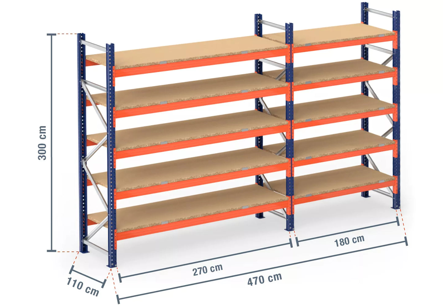 kit Wooden end storage unit